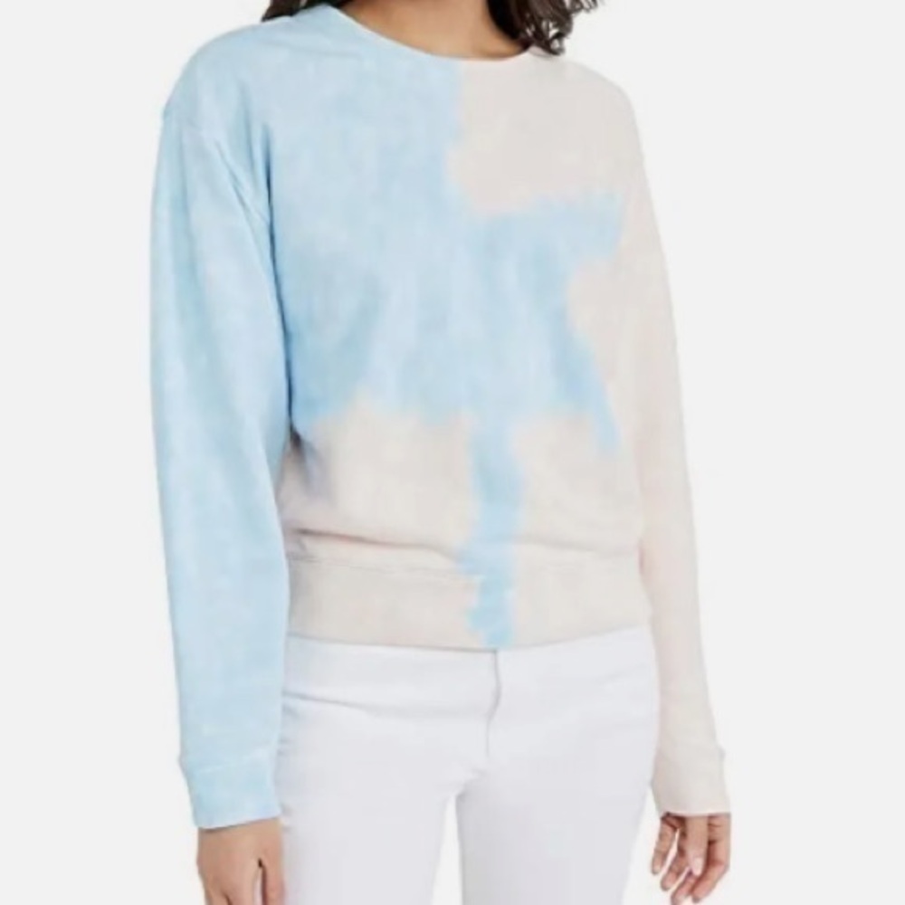 7 For All Mankind Women's Rib Insert Neck Sweatshirt
Size L Color tie-dye